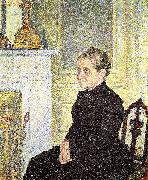 Theo Van Rysselberghe Portrait of Madame Charles Maus oil painting on canvas